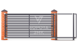 Откатные ворота 5,5 м 5500×2550 ЗМК-7979