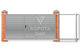 Откатные ворота 2250×2550 сэндвич ЗМК-7846