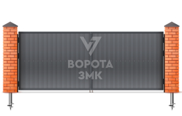 Металлические ворота 2250×2500 из профлиста ЗМК-5176