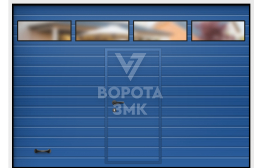 Гаражные ворота 2500×2250 с окнами ЗМК-3388